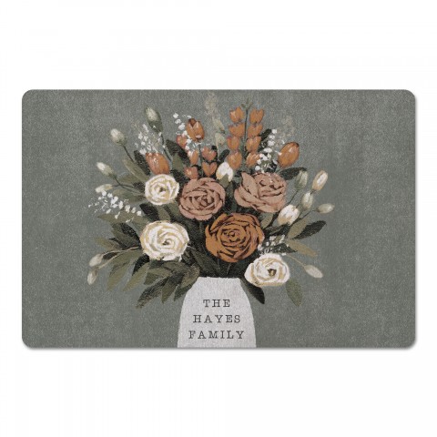 Mod Spice Bouquet Personalized 18 x 27 Floor Mat