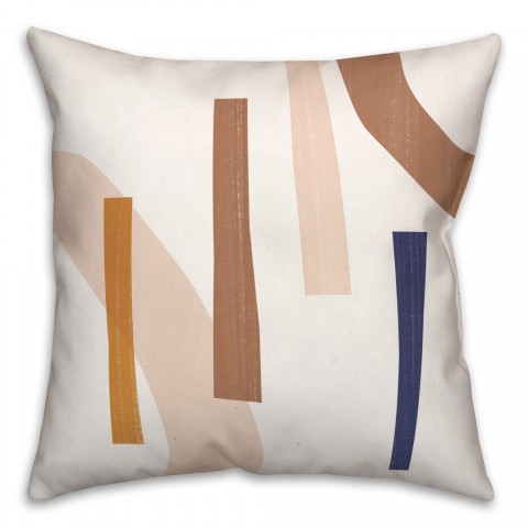 Fall Abstract Arches and Lines 18 x 18 Indoor / Outdoor Pillow