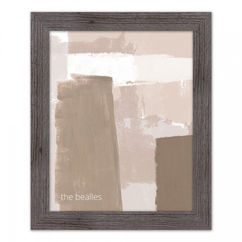 Neutral Painty Abstract Personalized 16 x 20 Western Gray Framed Print