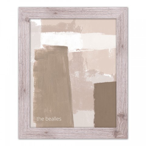 Neutral Painty Abstract Personalized 16 x 20 Western White Framed Print