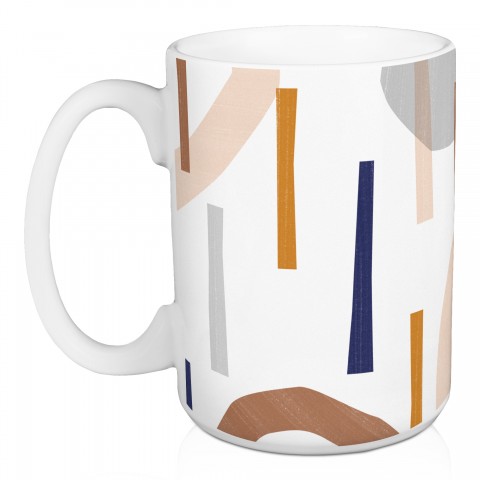 Fall Abstract Arches and Lines 5 x 4.62 Mug