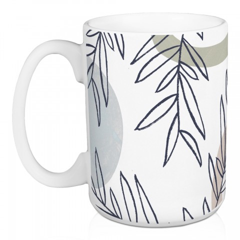 Mid Mod Arch Leaves 5 x 4.62 Mug