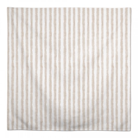 Neutral Easy Stripes 58 x 58 Tablecloth