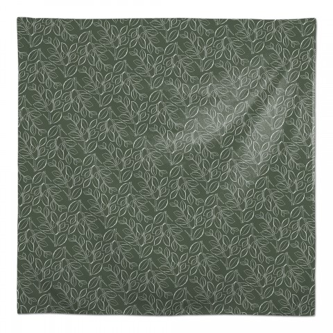 Sage Lined Leaves 58 x 58 Tablecloth