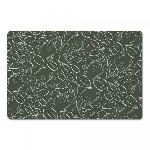 Sage Lined Leaves 18 x 27 Floor Mat