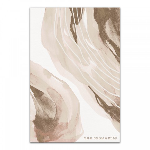 Flowy Brown Abstract Personalized 20 x 30 Canvas Wall Art