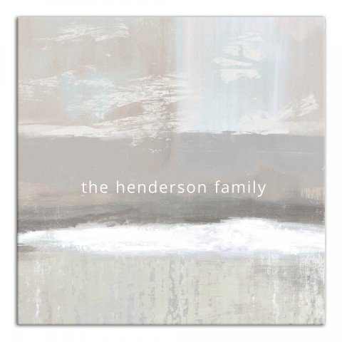 Greige Abstract Personalized 16 x 16 Canvas Wall Art