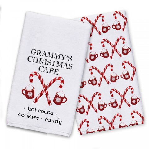 Christmas Café Personalized 16 x 25 Towel