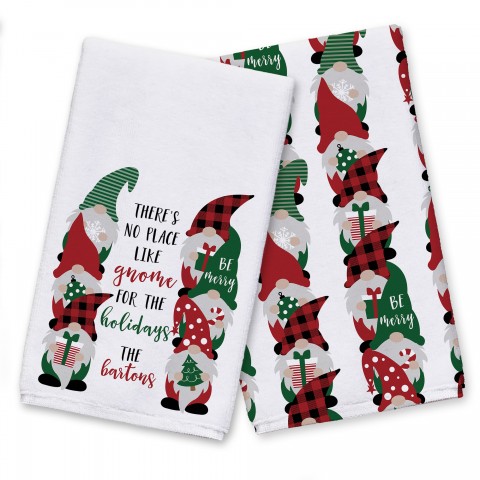 There's No Place like Gnome Personalized 16 x 25 Towel