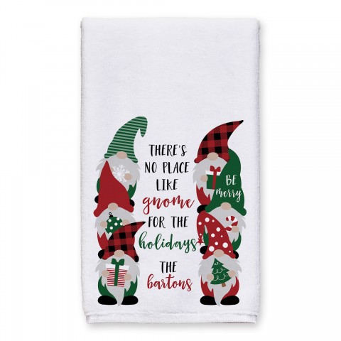 There's No Place like Gnome Personalized 16 x 25 Towel
