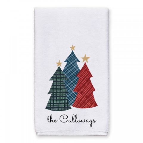 Christmas Tree Trio Personalized 16 x 25 Towel
