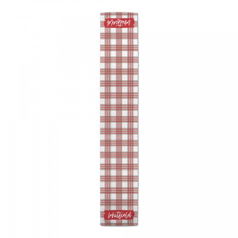 Christmas Plaid Personalized 16 x 72 Cotton Twill Runner