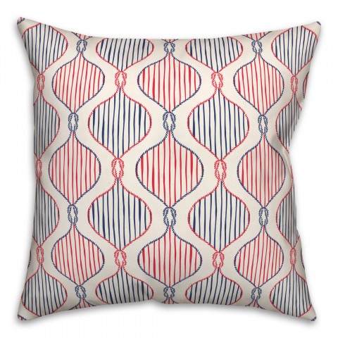 Knots And Stripes 18 x 18 Spun Poly Pillow