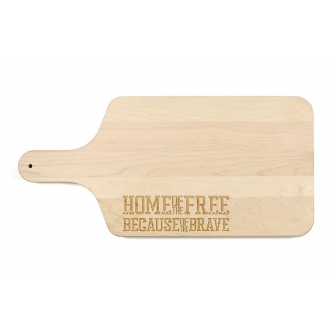 Because of the Brave 17 x 8 Maple Paddle Cutting Board