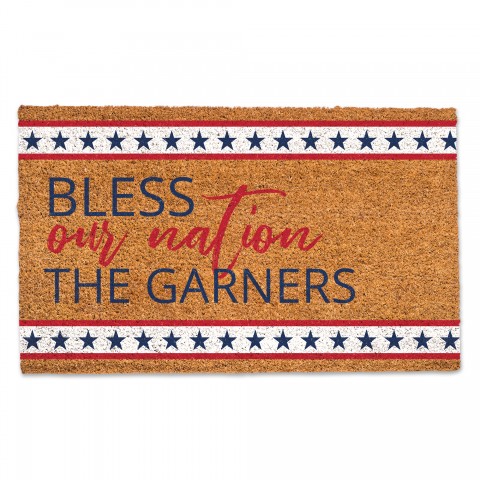 Bless our Nation Personalized 30 x 18 Door Mat