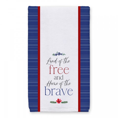Land of the Free Home of the Brave 16 x 25 Towel