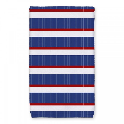 Blue and Red Stripes 16 x 25 Towel