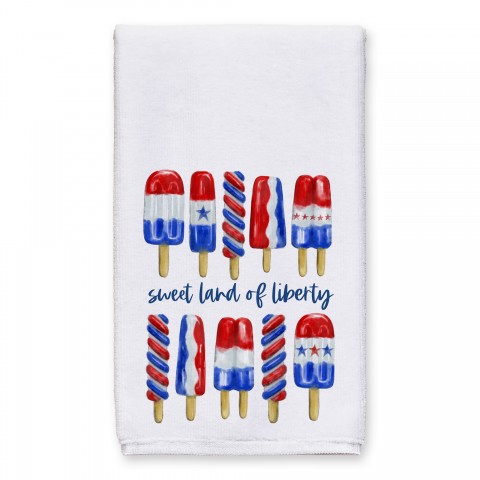 Sweet Land of Liberty Patriotic Popsicles 16 x 25 Towel