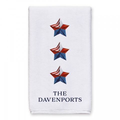 Patriotic Star Trio Personalized 16 x 25 Towel