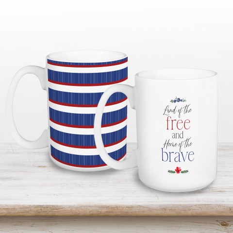 Land of the Free Home of the Brave 5 x 4.62 Mug