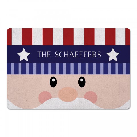 Uncle Sam Face Personalized 18 x 27 Floor Mat