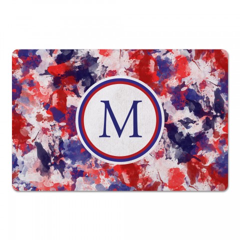 Americana Monogram Personalized 18 x 27 Floor Mat