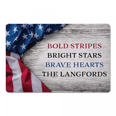 Bold Bright Brave Personalized 18 x 27 Floor Mat
