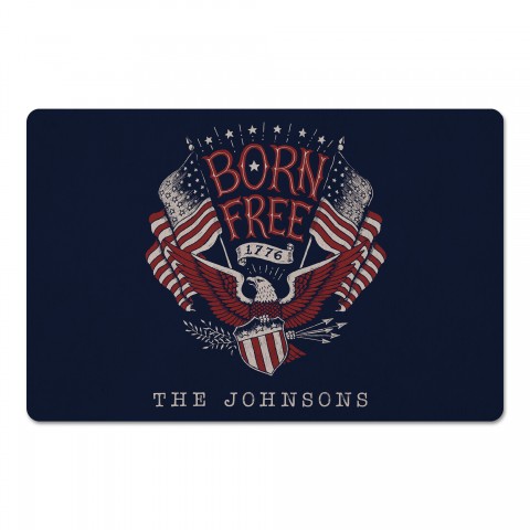 Born Free Eagle Personalized 18 x 27 Floor Mat