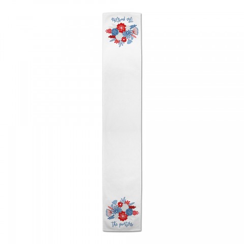 Patriotic Flower Bunch Personalized 16 x 90 Cotton Twill Runner