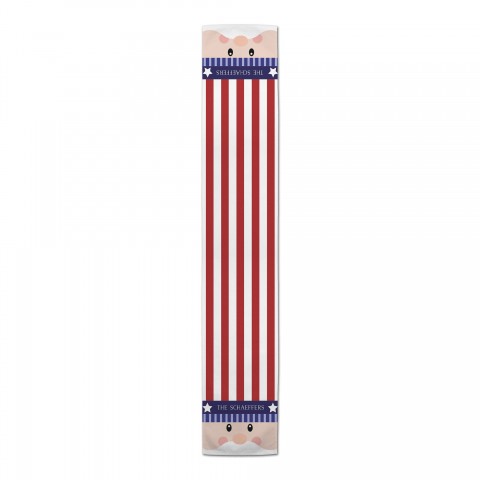 Uncle Sam Face Personalized 16 x 72 Cotton Twill Runner
