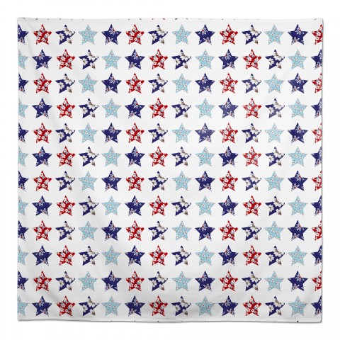 Floral Stars Pattern 58 x 58 Tablecloth