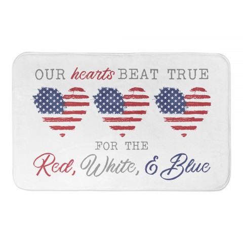 Our Hearts Beat True 21 x 34 Bath Mat