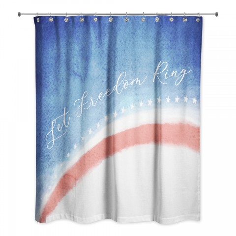 Let Freedom Ring 71 x 74 Shower Curtain