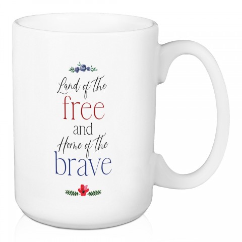 Land of the Free Home of the Brave 5 x 4.62 Mug