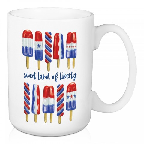 Sweet Land of Liberty Patriotic Popsicles 5 x 4.62 Mug