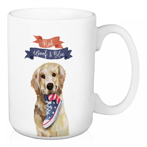 Red Woof and Blue Pup 5 x 4.62 Mug