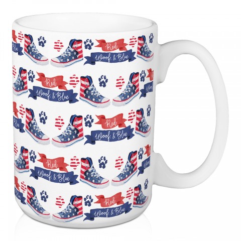 Patriotic Sneaker Pattern 5 x 4.62 Mug