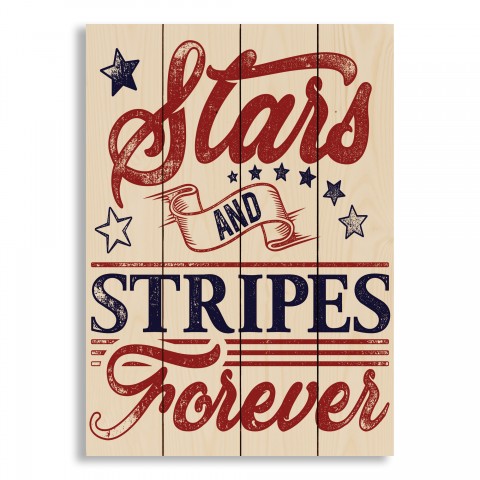Stars and Stripes Forever 14.25 x 20 Pallet Wood Art