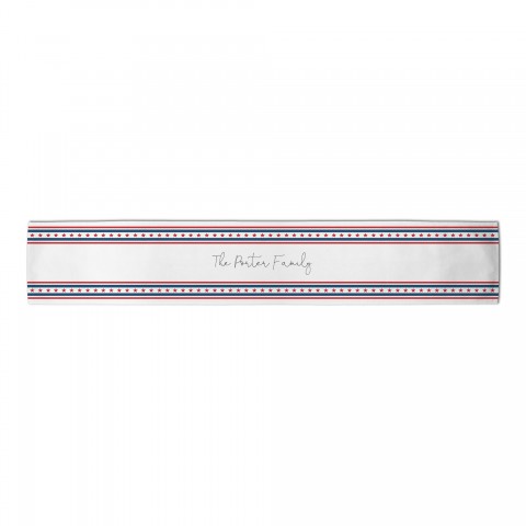 Patriotic Family Personalized 16 x 72 Outdoor Table Runner