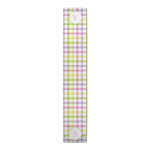 Pastel Plaid Personalized 16 x 90 Outdoor Table Runner