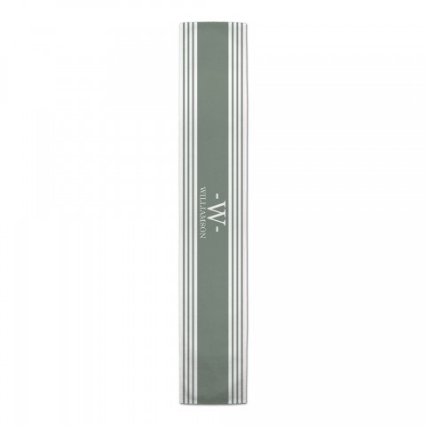 Green Monogram Name Stripes Personalized 16 x 90 Outdoor Table Runner