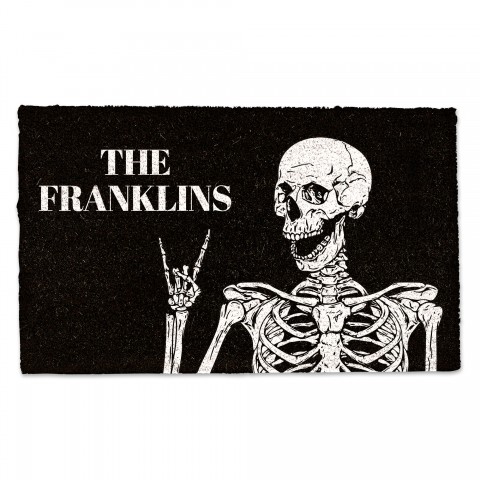 Rockin Skeleton Personalized 30 x 18 Door Mat