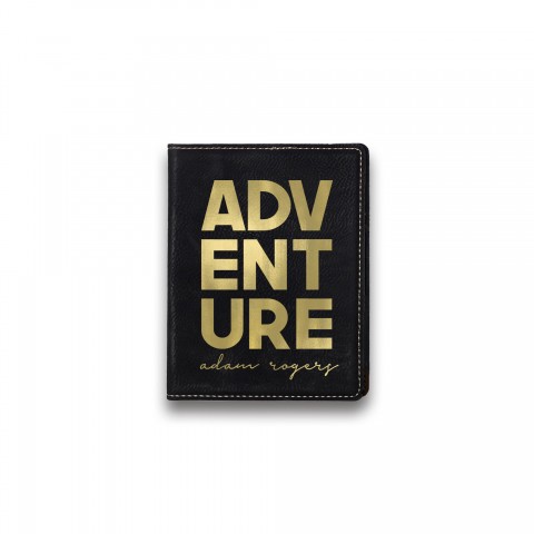 Adventure Personalized 4.5 x 5.5 Black Leather Passport Holder