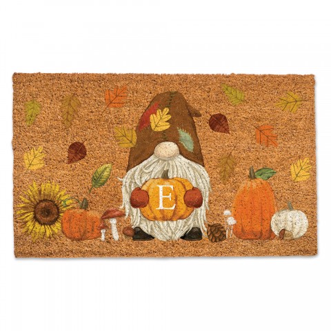 Fall Gnome Monogram Personalized 30 x 18 Door Mat
