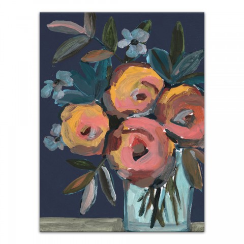 Midnight Flowers 30 x 40 Canvas Wall Art