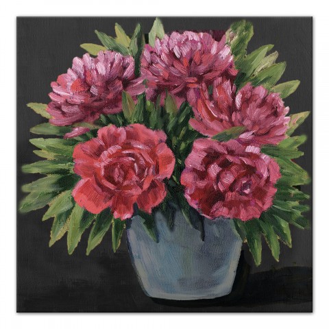 Bold Dark Pinks 40 x 40 Canvas Wall Art