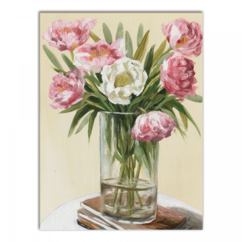 Vase On Books 30 x 40 Canvas Wall Art