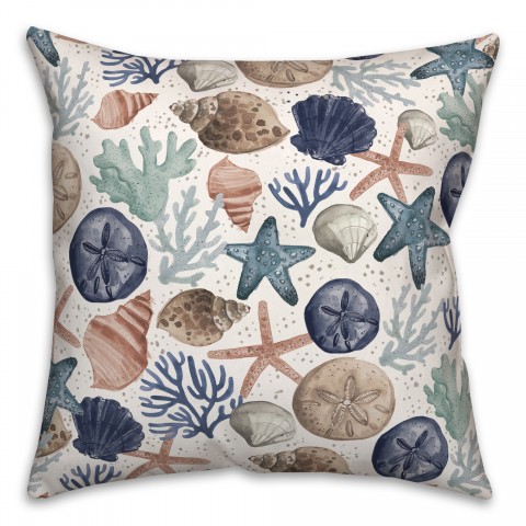 Sea Wreath 18 x 18 Indoor / Outdoor Pillow