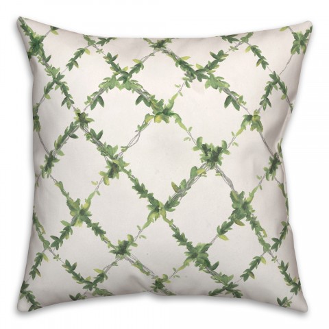 Ivy Lattice 18 x 18 Indoor / Outdoor Pillow