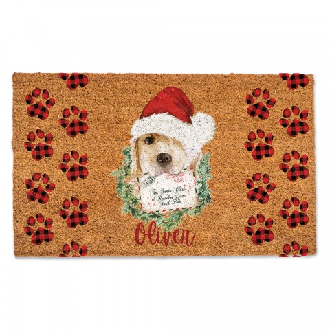 Doggie's Letter to Santa Personalized 30 x 18 Door Mat